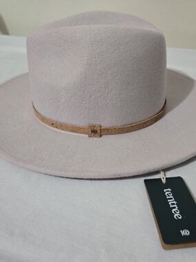 NWT - Tentree Dusty Blush Wool Felt Festival Hat with Cork Band